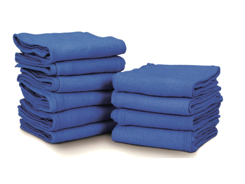 blue shop towels