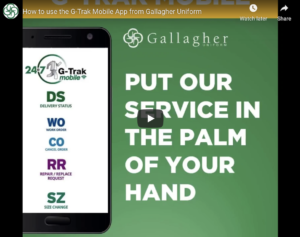 How to Use the G-Trak Mobile App from Gallagher Uniform - video thumbnail