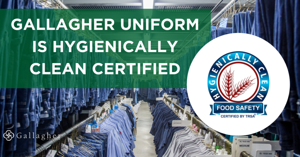 Gallagher Uniform is Hygienically Clean Certified by TRSA