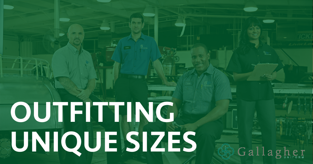 Gallagher outfits unique sizes for every one of your team members
