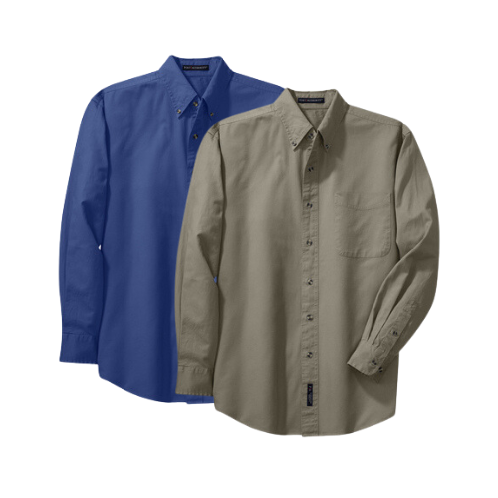 Blue and Tan Dress Shirts