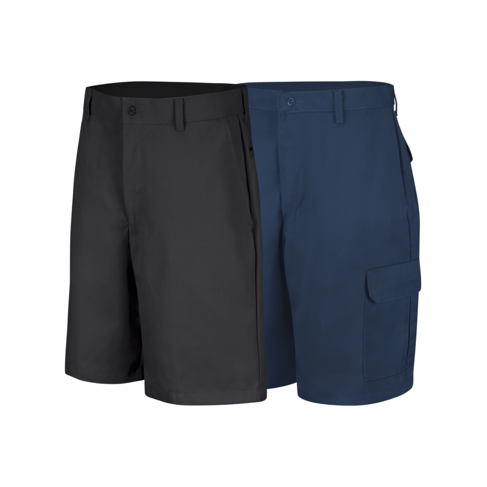 Black & navy industrial work uniform shorts