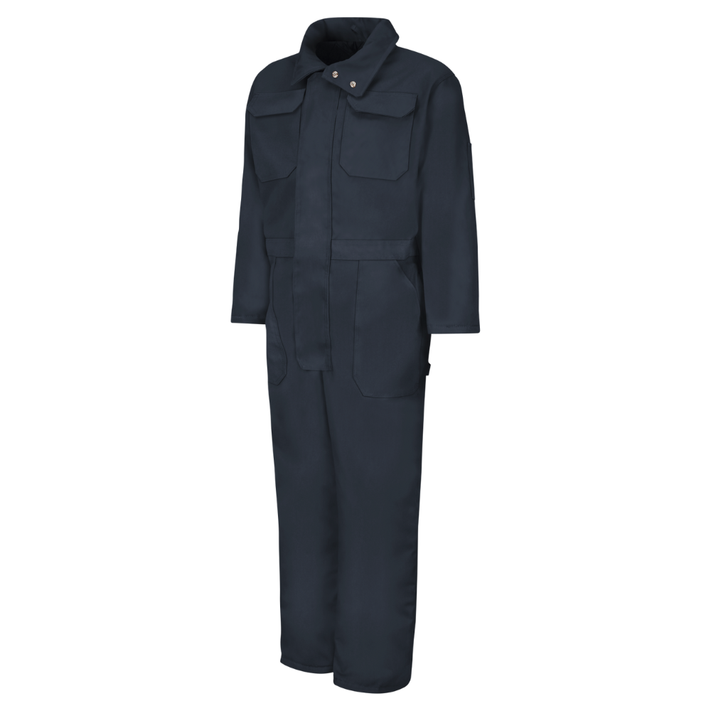 navy blue coverall