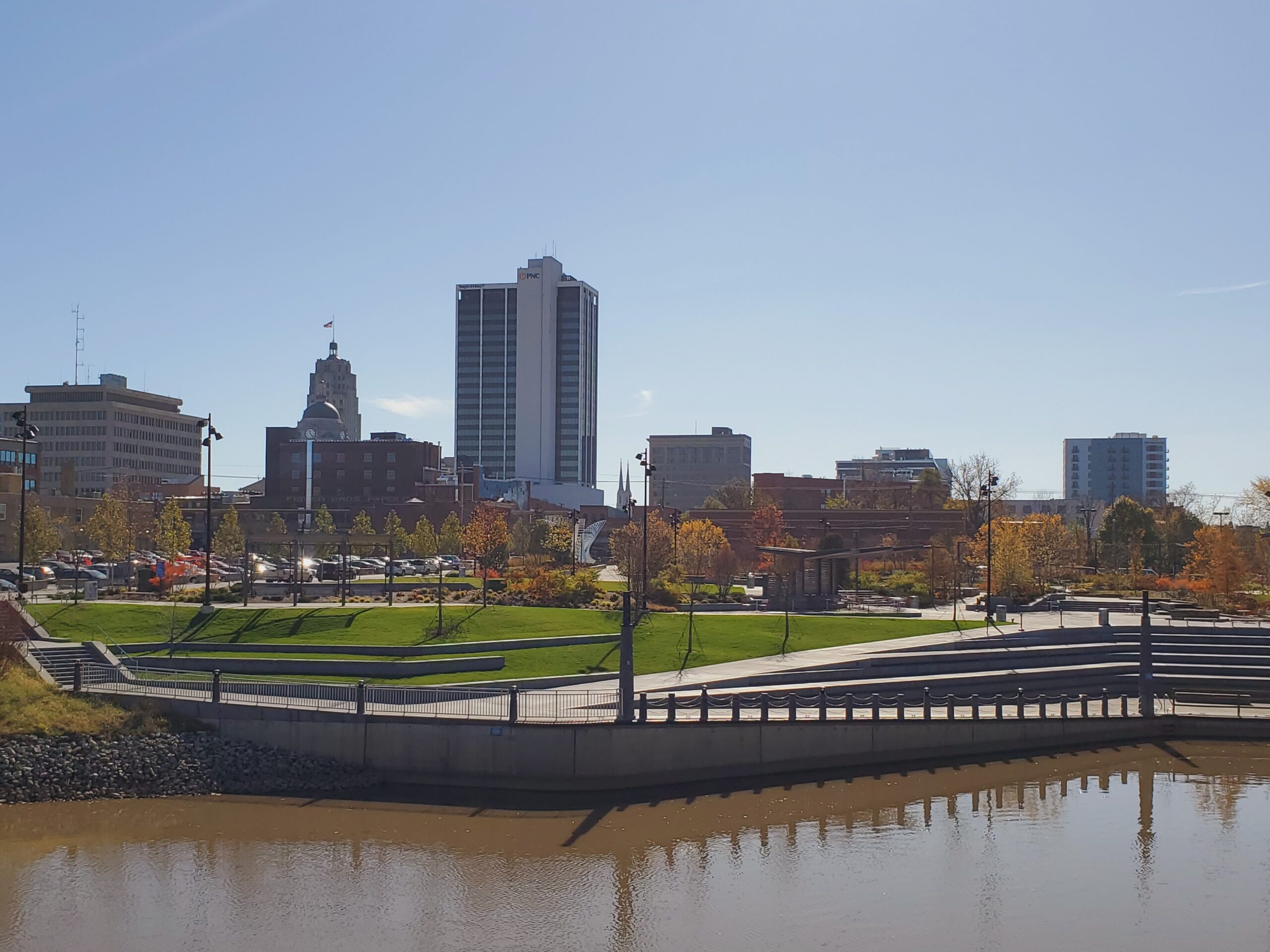 Fort wayne skyline as viewed from promenade park