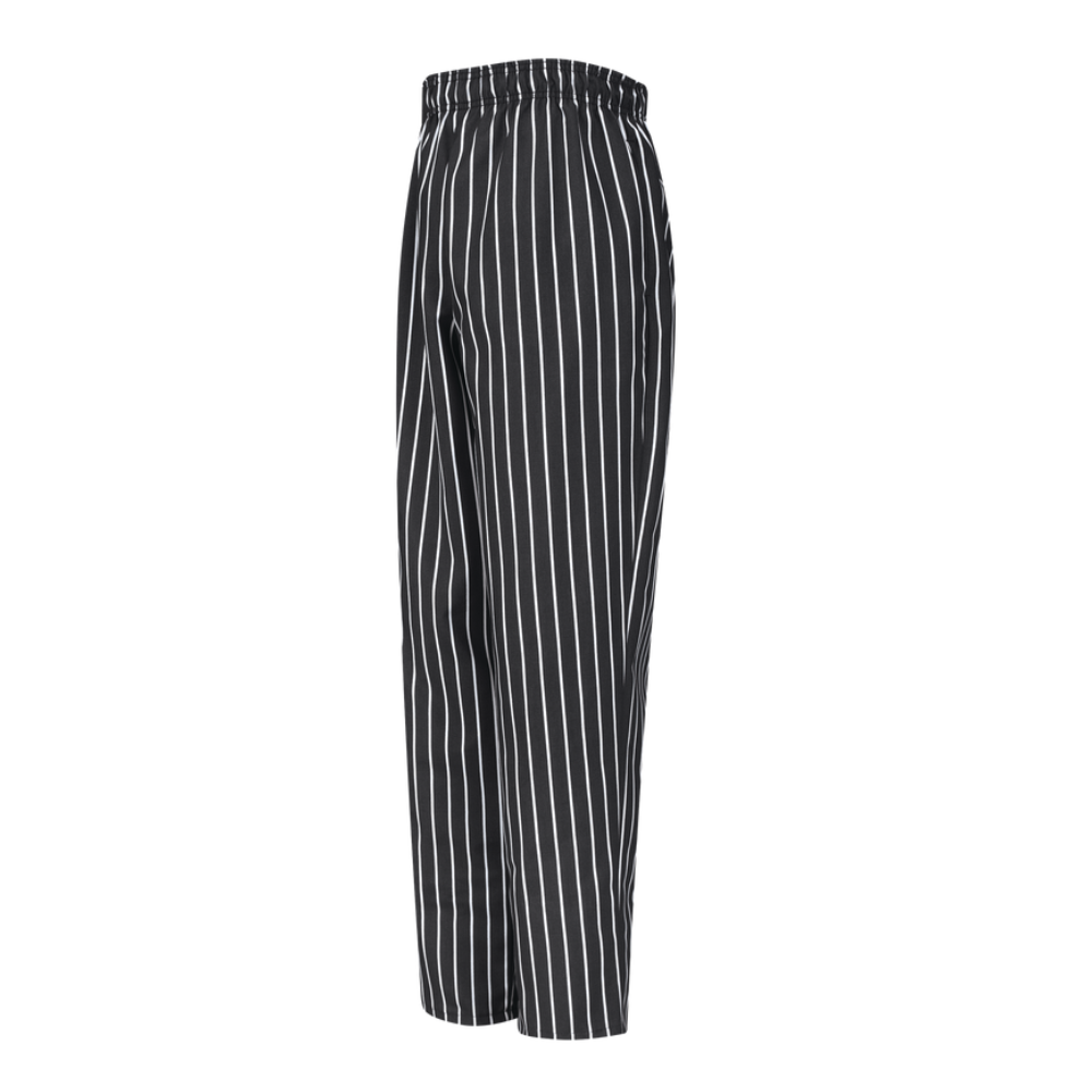 Black striped chef pants